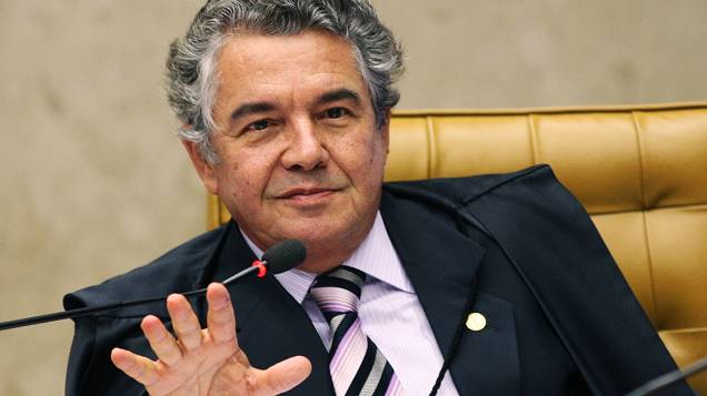 Marco Aurélio Mello durante o julgamento do mensalão, em 11/10/2012