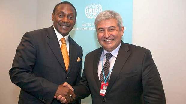 Marcos Pontes e o diretor-geral da Onudi, Kandeh Yumkella