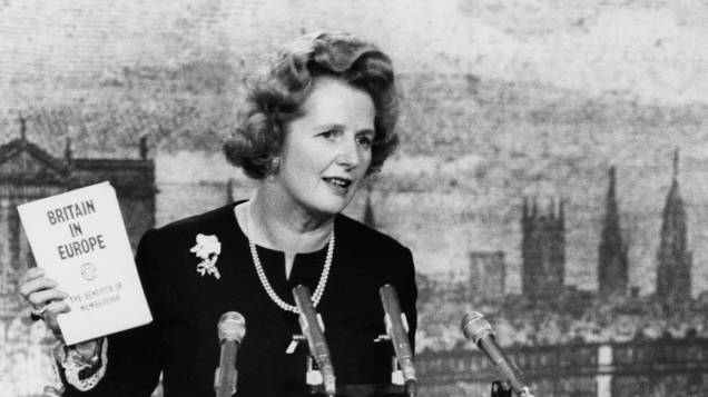 Margaret como líder do Partido Conservador britânico, 1975