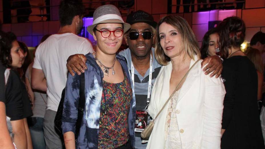 Maria Gadu, Ivo Meirelles e Liege Monteiro no primeiro dia do Rock in Rio, em 23/09/11
