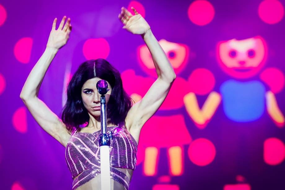 Show da cantora Marina and the Diamonds no primeiro dia do Festival Lollapalooza 2016, em São Paulo