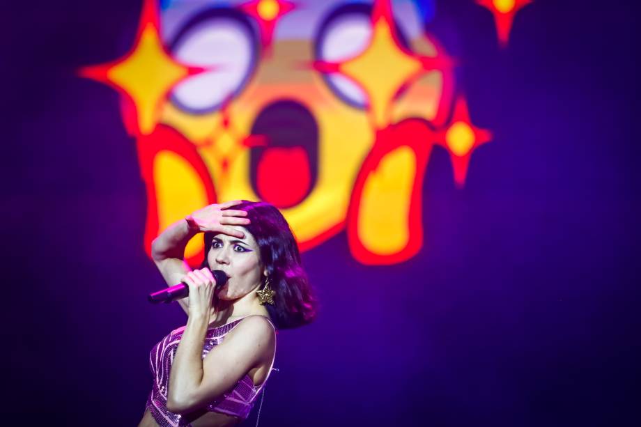 Show da cantora Marina and the Diamonds no primeiro dia do Festival Lollapalooza 2016, em São Paulo