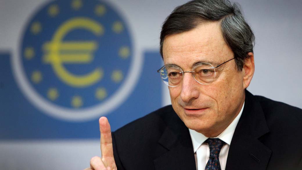 Mario Draghi, o novo presidente do Banco Central Europeu, durante coletiva de imprensa em Frankfurt