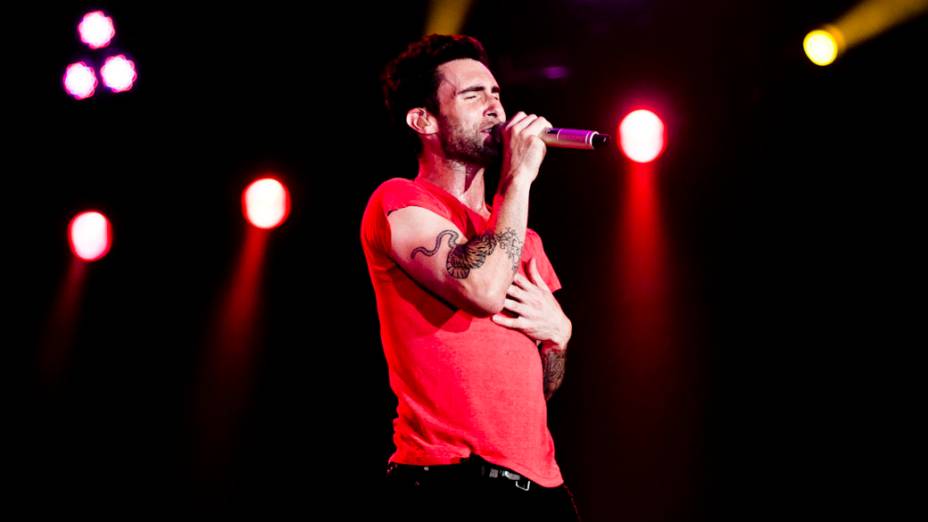 Adam Levine, do Maroon 5, durante o show no palco Mundo, no sexto dia do Rock in Rio, em 01/10/2011