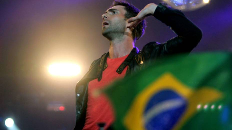Adam Levine, do Maroon 5, durante o show no palco Mundo, no sexto dia do Rock in Rio, em 01/10/2011