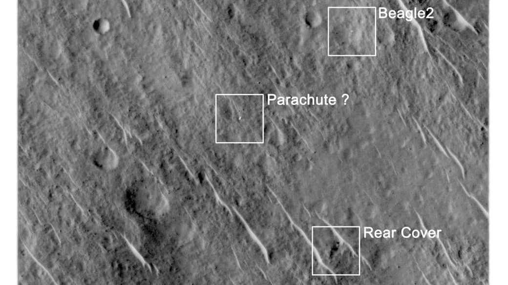 Imagens da câmera HiRISE revelam o paradeiro da sonda