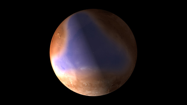 A sonda Mars Express detectou sedimentos reminiscentes do que seria o fundo de um oceano que teria coberto a região norte do planeta há bilhões de anos.