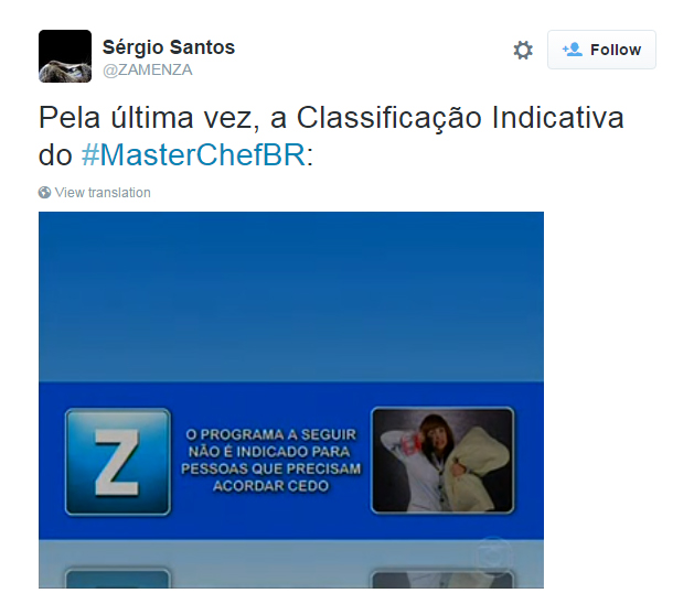 Atenção para a classificação indicativa