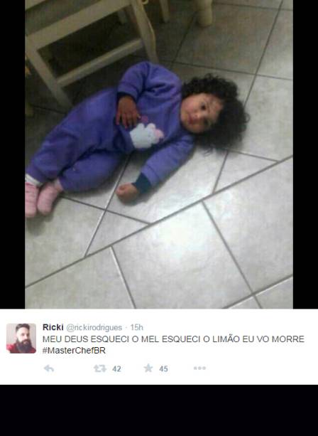 Sobre a participante que esqueceu o mel e o limão para uma receita e se desesperou, no MasterChef Junior