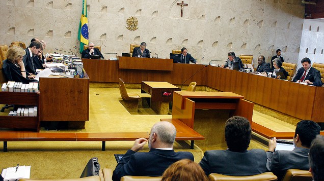 Vista geral do plenário do Supremo Tribunal Federal (STF), em Brasília, durante a 24ª sessão de julgamento do processo do mensalão, em 17/09/2012