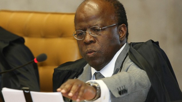  Joaquim Barbosa, relator do processo do mensalão, em 03/09/2012
