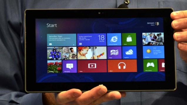 Novo tablet, Surface, da Microsoft