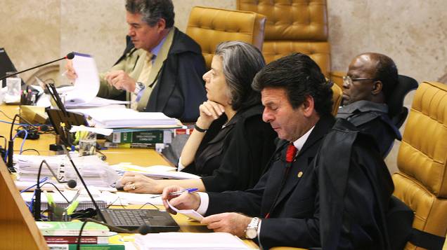 O ministro Luiz Fux durante julgamento do mensalão, em 05/09/2012
