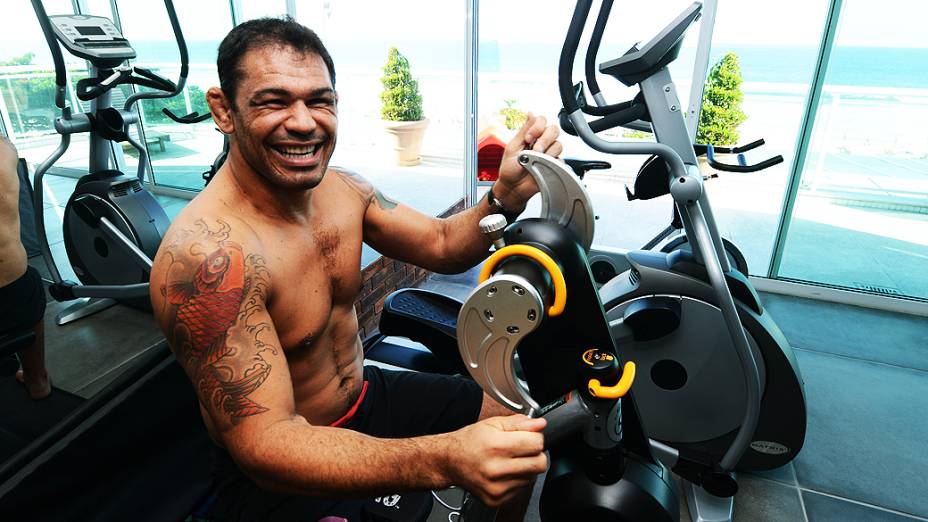 Rodrigo Minotauro em sua casa na Barra da Tijuca no Rio de janeiro