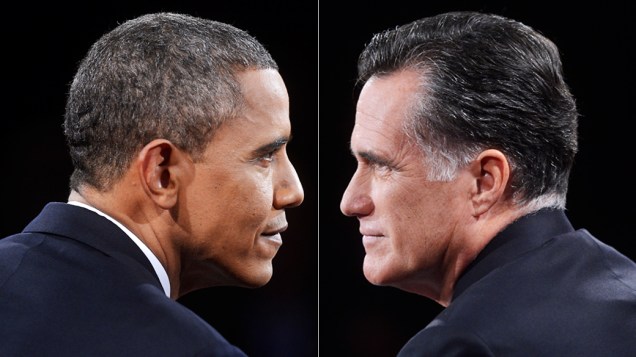 Mitt Romney e Barack Obama candidatos à presidência dos Estados Unidos