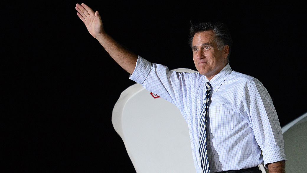 O candidato republicano à presidência dos Estados Unidos, Mitt Romney durante comício no estado americano do Iowa