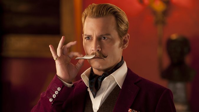 Johnny Depp em 'Mortdecai: A Arte da Trapaça'