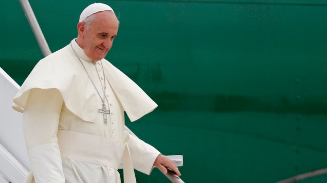 Papa Francisco ao desembarcar no Rio de Janeiro para a Jornada Mundial da Juventude