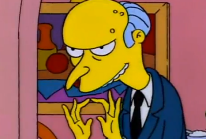 Mr. Burns, da animação 'Os Simpsons'