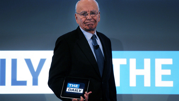 Rupert Murdoch apresenta The Daily, em julho, nos EUA