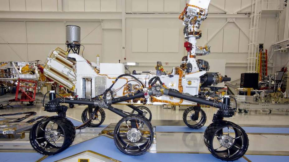 <p>Robô Curiosity nos laborátorios da NASA</p>
