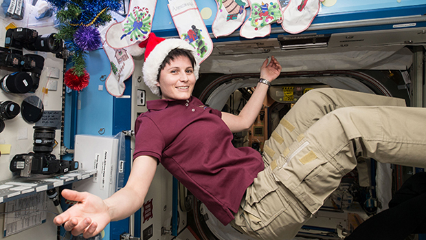 <p>Astronautas comemoram Natal na estação espacial</p>