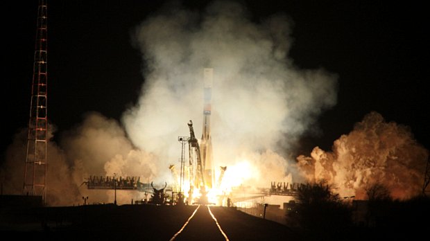 Nave é lançada a partir do cosmódromo russo de Baikonur, no Cazaquistão