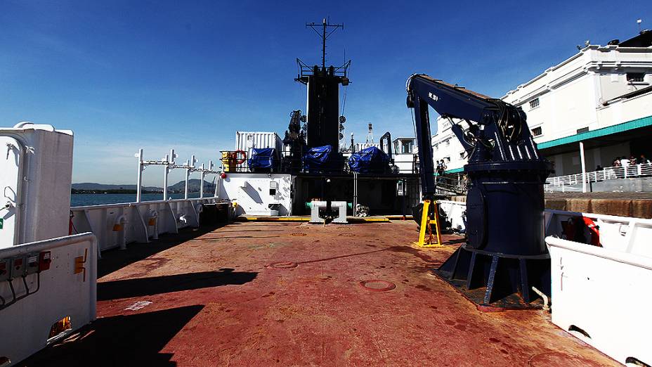 Vista do deck do navio Alpha Crucis