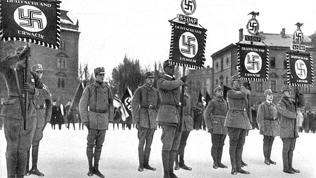 Defensores do nazismo em Munique, em janeiro de 1923