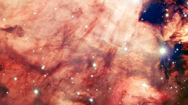 Imagem do núcleo esfumaçado da Nebulosa Ômega