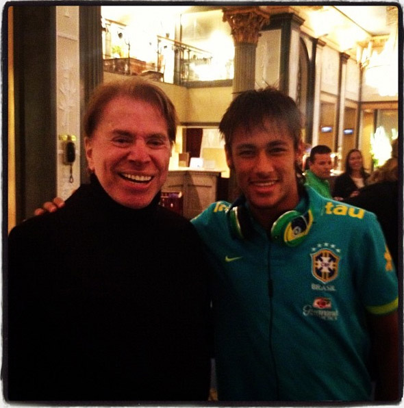 Neymar e Silvio Santos em Estocolmo, na Europa