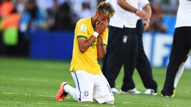 Neymar durante cobrança de pênaltis no Mineirão