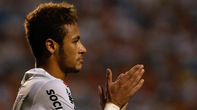 Neymar em jogo entre Santos e São Caetano, no Pacaembu, pelo Paulistão 2013