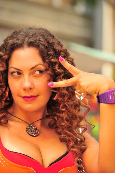  Olenka (Fabiula Nascimento) durante gravações da novela Avenida Brasil