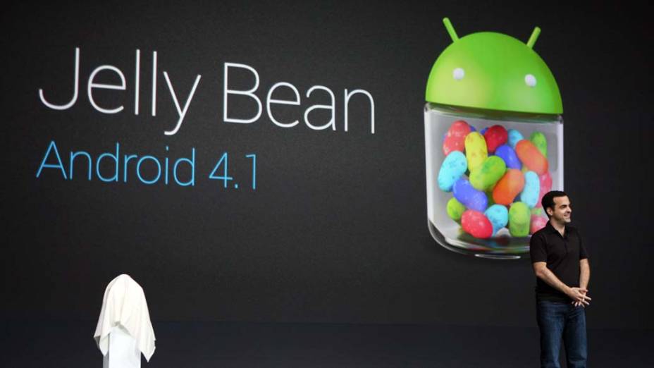 Hugo Barra apresenta o novo sistema operacional Android 4.1, o Jelly Bean