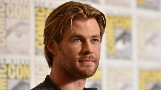 O ator Chris Hemsworth na Comic Con