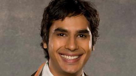 O ator Kunal Nayyar, que interpreta Raj em The Big Bang Theory