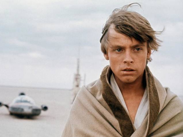 O ator Mark Hamill como o personagem Luke Skywalker de Star Wars