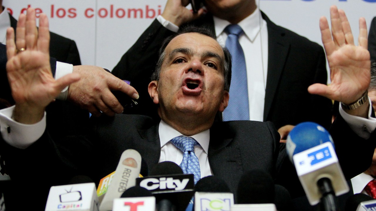 O candidato à presidência da Colômbia, Óscar Iván Zuluaga