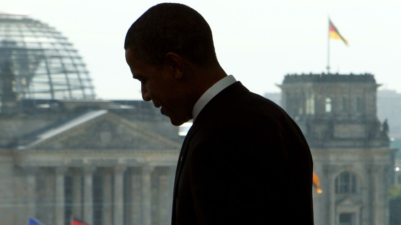 O presidente americano Barack Obama durante uma viagem à Alemanha