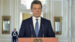 O presidente colombiano, Juan Manuel Santos