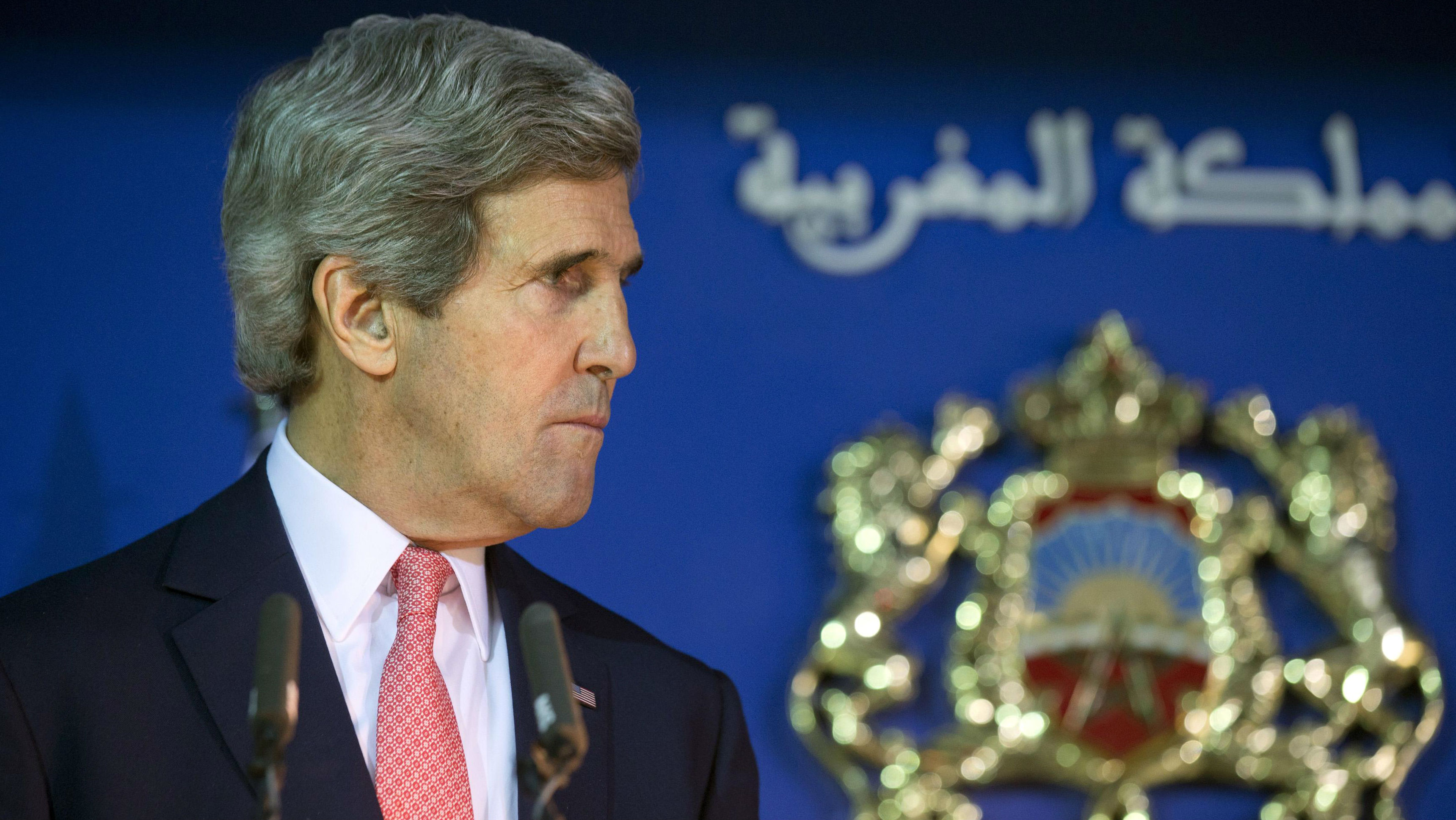 O secretário de estado americano John Kerry durante uma visita oficial ao Marrocos