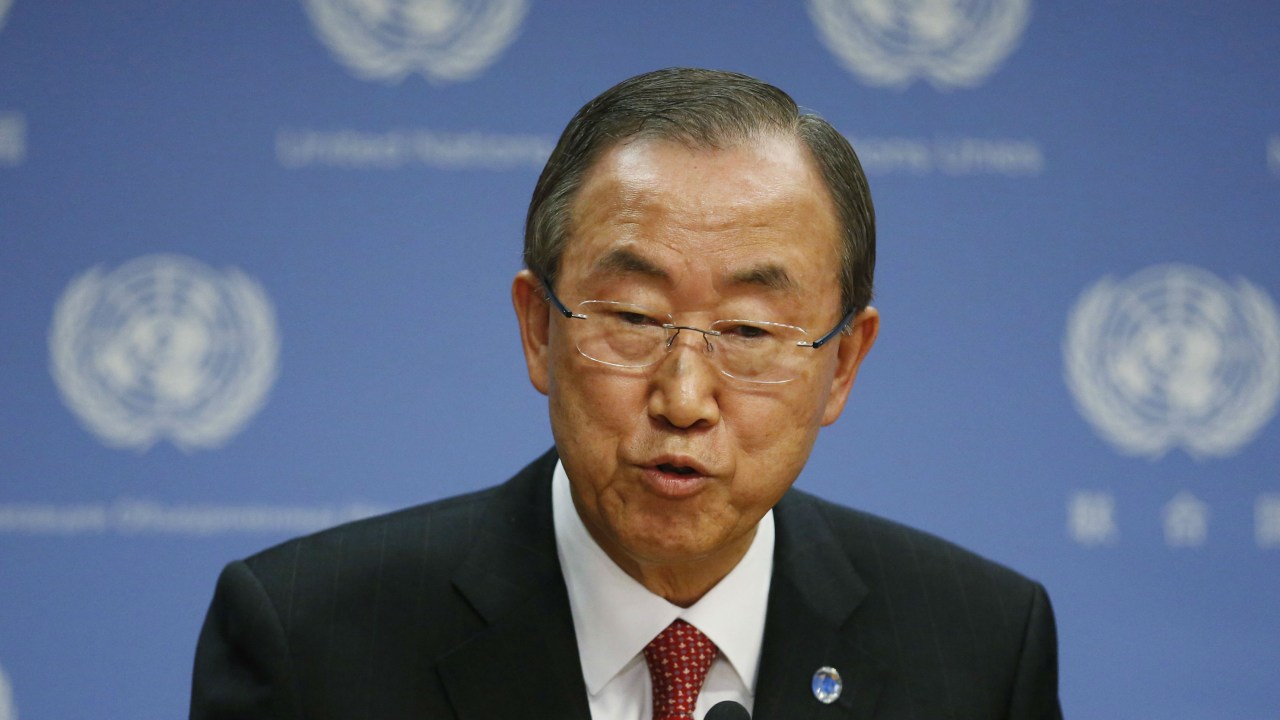 O secretário-geral da ONU, Ban Ki-moon