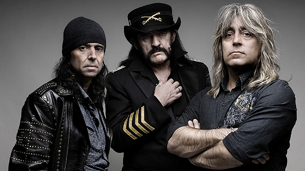 <p>O trio Phil Campbell, Ian "Lemmy" Kilmister e Mikkey Dee, integrantes do Motörhead</p>