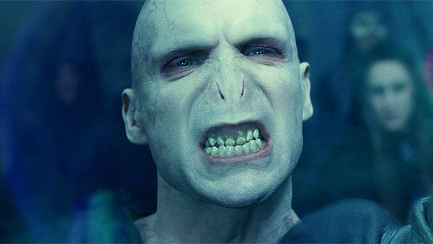 O vilão de Harry Potter, Lord Voldemort, foi vivido pelo ator Ralph Fiennes