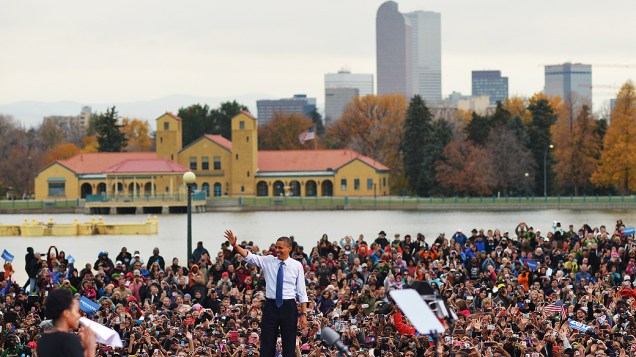 Comício do democrata Barack Obama, no estado americano do Colorado, em 24/10/2012