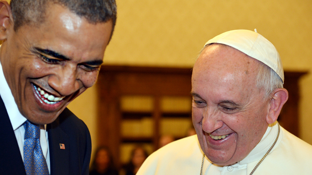 Barack Obama e o papa Francisco, no Vaticano, em março de 2014