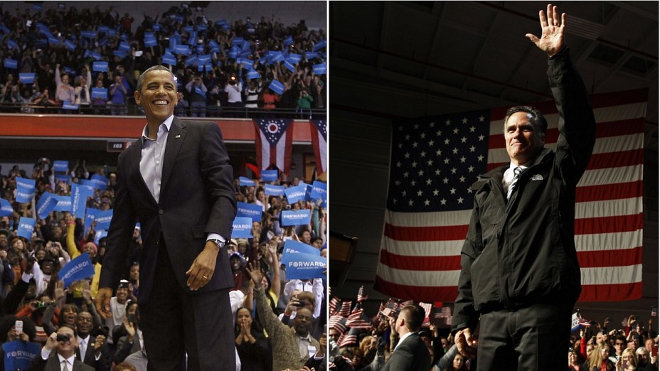 Obama e Romney no penúltimo dia de campanha