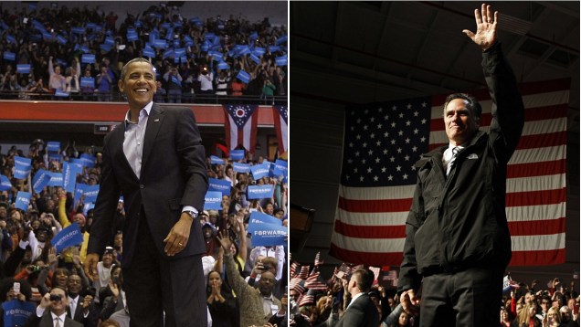 Obama e Romney no penúltimo dia de campanha