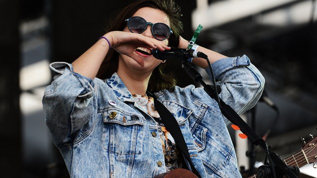 A banda de indie Of Monsters And Men durante Show no Lollapalooza